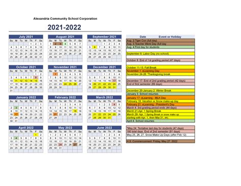 alexandria mn school calendar.